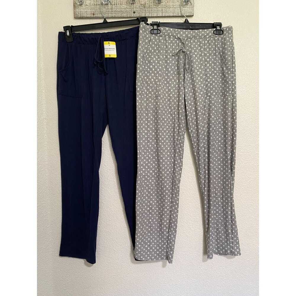 Lucky Brand Women's 2 Pack Lounge Pant Straight Leg Pajama Cozy Comfort - Picture 5 of 11